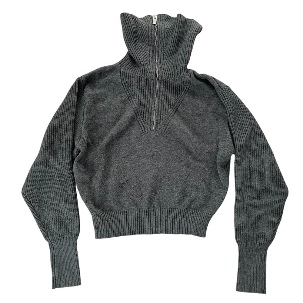 Zara Women's Gray Knit Sweater Top - Picture 2 of 7